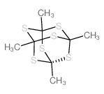 1,3,5,7-Tetramethyl-2,4,6,8,9, 10-hexathioadamantane Structure