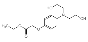 Acetic acid,2-[4-[bis(2-hydroxyethyl)amino]phenoxy]-, ethyl ester结构式