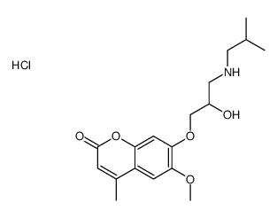 [2-hydroxy-3-(6-methoxy-4-methyl-2-oxochromen-7-yl)oxypropyl]-(2-methylpropyl)azanium,chloride Structure