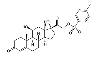 2-((8S,9S,10R,11S,13S,14S,17R)-11,17-dihydroxy-10,13-dimethyl-3-oxo-2,3,6,7,8,9,10,11,12,13,14,15,16,17-tetradecahydro-1H-cyclopenta[a]phenanthren-17-yl)-2-oxoethyl 4-methylbenzenesulfonate Structure