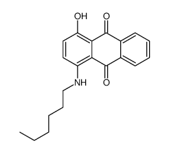 1-(hexylamino)-4-hydroxyanthracene-9,10-dione结构式