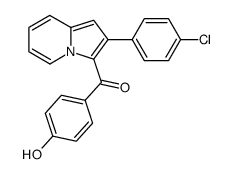 (2-(4-chlorophenyl)indolizin-3-yl)(4-hydroxyphenyl)methanone结构式