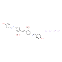 dilithium disodium 4,4'-bis[(4-hydroxyphenyl)azo]stilbene-2,2'-disulphonate Structure