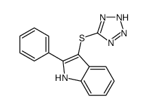 2-Phenyl-3-(1H-tetrazol-5-ylthio)-1H-indole Structure