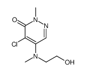 4-chloro-5-[2-hydroxyethyl(methyl)amino]-2-methylpyridazin-3-one结构式