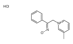 N-[2-(3-methylpyridin-1-ium-1-yl)-1-phenylethylidene]hydroxylamine,chloride Structure