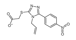 2-[[5-(4-nitrophenyl)-4-prop-2-enyl-1,2,4-triazol-3-yl]sulfanyl]acetate结构式
