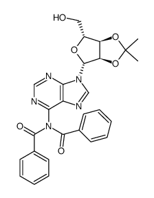 N6,N6-di-benzoyl-2',3'-O-isopropylideneadenosine Structure