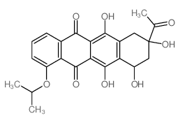 8-acetyl-6,8,10,11-tetrahydroxy-1-propan-2-yloxy-9,10-dihydro-7H-tetracene-5,12-dione picture