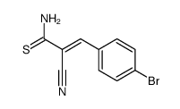 3-(4-bromophenyl)-2-cyanoprop-2-enethioamide结构式