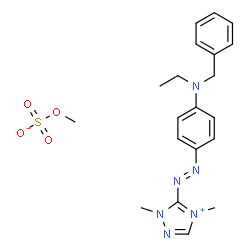 5-[[4-[benzylethylamino]phenyl]azo]-1,4-dimethyl-1H-1,2,4-triazolium methyl sulphate structure