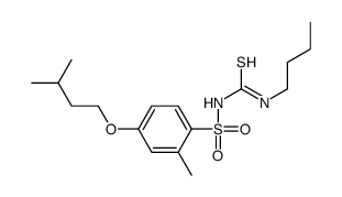 N-((Butylamino)thioxomethyl)-2-methyl-4-(3-methylbutoxy)benzenesulfona mide结构式