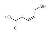 (Z)-5-Mercapto-3-pentenoic acid structure
