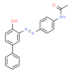 N-[4-[(4-hydroxy[1,1'-biphenyl]-3-yl)azo]phenyl]acetamide Structure