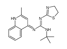 2-tert-butyl-1-(4,5-dihydro-1,3-thiazol-2-yl)-3-(2-methylquinolin-4-yl)guanidine Structure