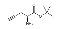 (S)-2-氨基-4-戊炔酸叔丁酯结构式