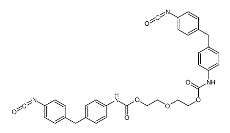 2-[2-[[4-[(4-isocyanatophenyl)methyl]phenyl]carbamoyloxy]ethoxy]ethyl N-[4-[(4-isocyanatophenyl)methyl]phenyl]carbamate Structure