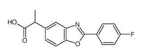 2-[2'-(p-fluorophenyl)-5'-benzoxazolyl]-propionic acid Structure
