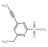 Pyrimidine, 4-ethyl-2-(methylsulfonyl)-6-(1-propynyl)- (9CI) picture