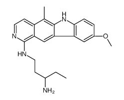 1-N-(9-methoxy-5-methyl-6H-pyrido[4,3-b]carbazol-1-yl)pentane-1,3-diamine Structure