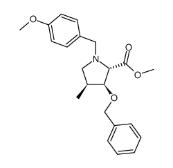 (2S,3S,4S)-3-benzyloxy-1-(4-methoxybenzyl)-4-methylproline methyl ester Structure