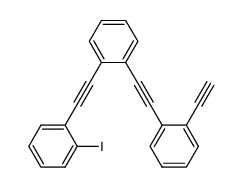 1-ethynyl-2-((2-((2-iodophenyl)ethynyl)phenyl)ethynyl)benzene结构式