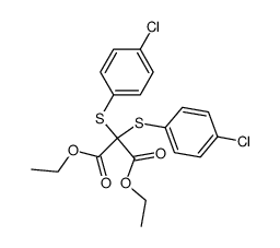 diethyl bis(p-chlorophenylthio)malonate Structure