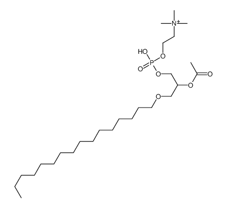 1-O-HEXADECYL-2-ACETYL-RAC-GLYCERO-3-PHOSPHOCHOLINE structure