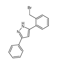 3-phenyl-5-[2-(bromomethyl)-phenyl]pyrazole hydrobromide结构式