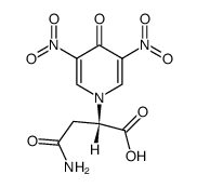 (S)-4-amino-2-(3,5-dinitro-4-oxopyridin-1(4H)-yl)-4-oxobutanoic acid结构式