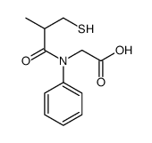 2-(N-(2-methyl-3-sulfanylpropanoyl)anilino)acetic acid结构式