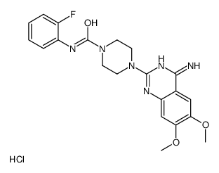 4-(4-amino-6,7-dimethoxyquinazolin-2-yl)-N-(2-fluorophenyl)piperazine-1-carboxamide,hydrochloride Structure