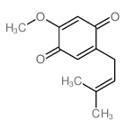 2,5-Cyclohexadiene-1,4-dione,2-methoxy-5-(3-methyl-2-buten-1-yl)-结构式