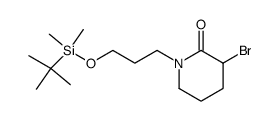 3-bromo-1-[3-(t-butyldimethylsilyloxy)propyl]piperidin-2-one Structure