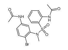 2-acetamido-N-(5-acetamido-2-bromophenyl)-N-methylbenzenesulfonamide结构式