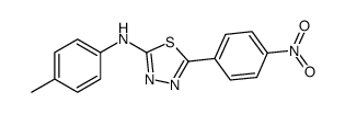 N-(4-methylphenyl)-5-(4-nitrophenyl)-1,3,4-thiadiazol-2-amine结构式