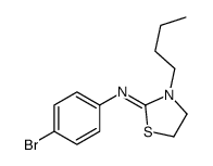 N-(4-bromophenyl)-3-butyl-1,3-thiazolidin-2-imine Structure