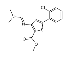 methyl 5-(2-chlorophenyl)-3-{[(1E)-(dimethylamino)methylidene]amino}-2-thiophenecarboxylate结构式