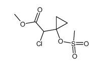 methyl 2-chloro-(1-methanesulfonyloxy-cyclopropyl)acetate Structure
