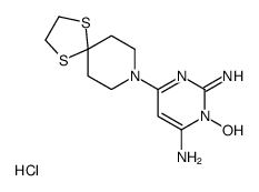 6-(1,4-dithia-8-azoniaspiro[4.5]decan-8-yl)-3-hydroxy-2-iminopyrimidin-4-amine,chloride结构式