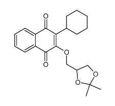 2-cyclohexyl-3-(2,2-dimethyl-1,3-dioxolan-4-ylmethoxy)-1,4-naphthoquinone Structure