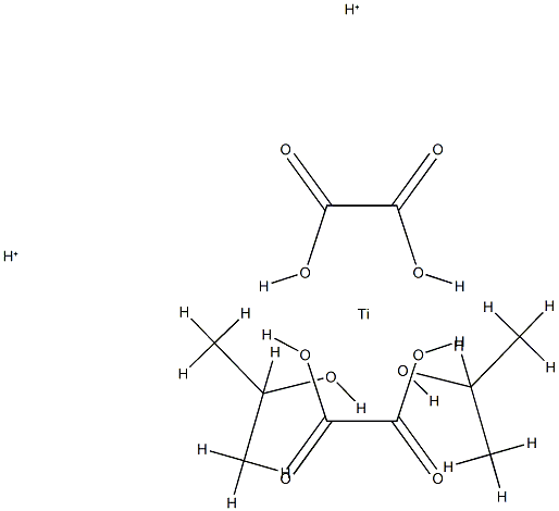 dihydrogen bis[oxalato(2-)-O,O']bis[propan-2-olato]titanate(2-) Structure