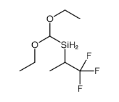 diethoxymethyl(1,1,1-trifluoropropan-2-yl)silane结构式