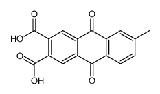 6-methyl-9,10-dioxoanthracene-2,3-dicarboxylic acid Structure