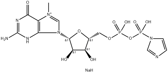 5′-Guanylic acid, 7-methyl-, monoanhydride with 1Himidazol-1-ylphosphonic acid, disodium salt picture