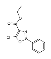 Ethyl 5-chloro-2-phenyloxazole-4-carboxylate结构式
