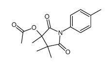 3-acetoxy-3,4,4-trimethyl-1-p-tolyl-pyrrolidine-2,5-dione Structure