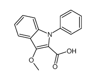 3-methoxy-1-phenylindole-2-carboxylic acid结构式