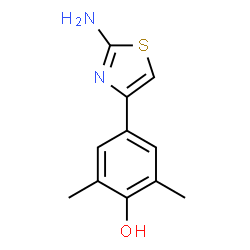 4-(2-AMINO-1,3-THIAZOL-4-YL)-2,6-DIMETHYLBENZENOL结构式