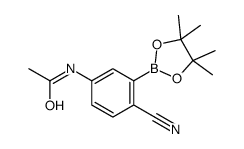 N-[4-cyano-3-(4,4,5,5-tetramethyl-1,3,2-dioxaborolan-2-yl)phenyl]acetamide结构式